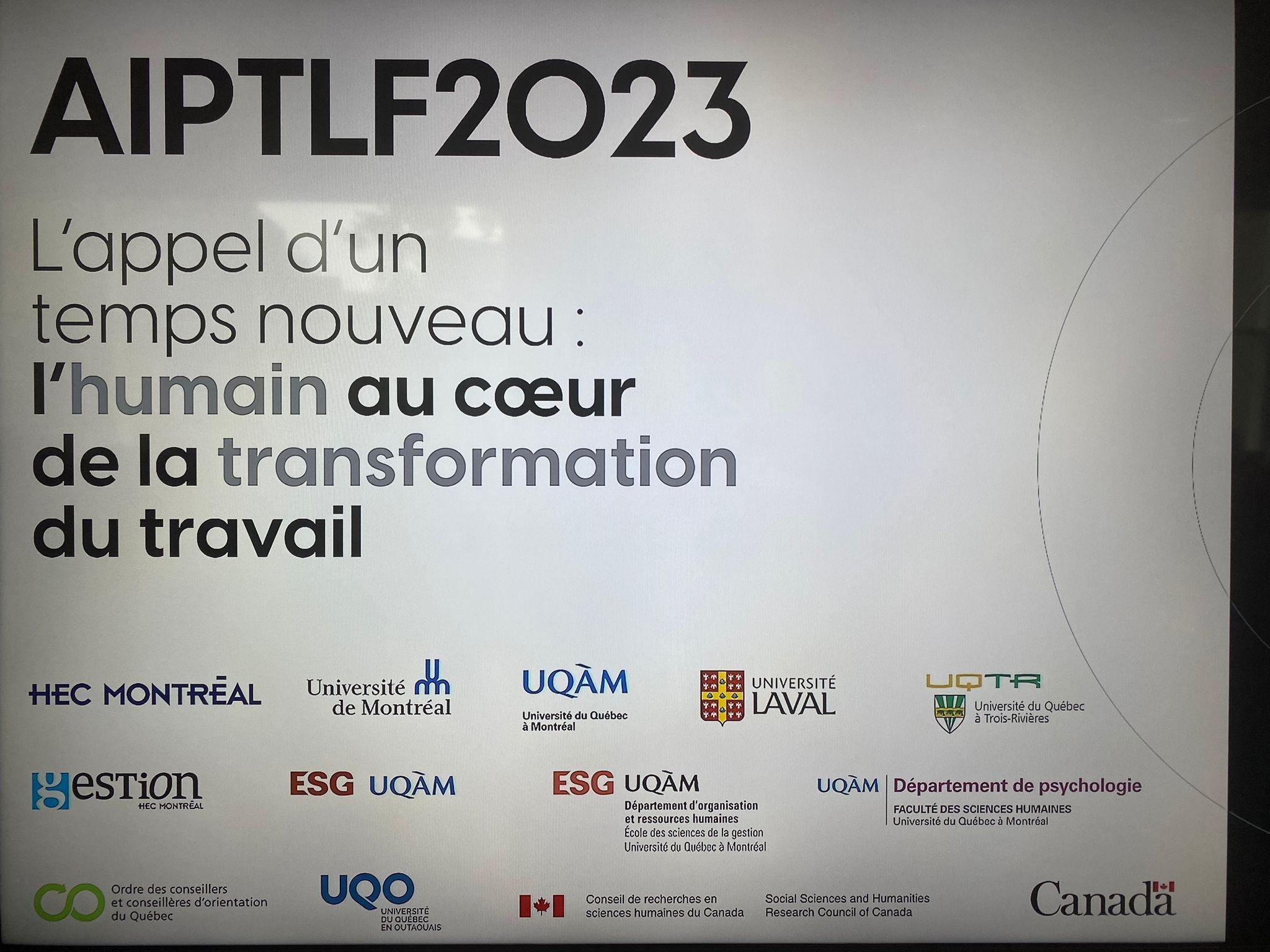 Thématique du conc=grès AIPTLF 2023